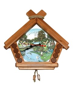 Часы для бани На рыбалке домик 1013010 Суши веник