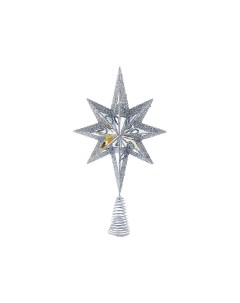Елочная верхушка Рождественская звезда eli H9555 1 1 шт серебристый Kurts adler