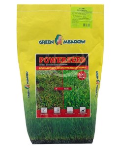 Семена газона Powerseed для быстрого восстановления газона 5 кг Green meadow