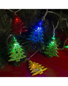 Световая гирлянда новогодняя Нить с насадками елка 2388685 4 м разноцветный Hti