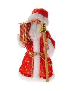 Новогодняя фигурка Дед Мороз с посохом Е92070 12x12x25 см Snowmen