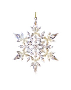 Елочная игрушка Снежинка диамант 161152 1 13 см 1 шт в ассортименте Crystal deco