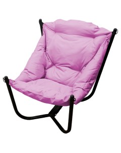 Кресло черное Чил 12360408 розовая подушка 80х85х72см M-group