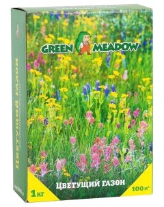 Семена газонных трав и сидератов Зелёный ковёр Цветущий 1кг Зеленый ковер