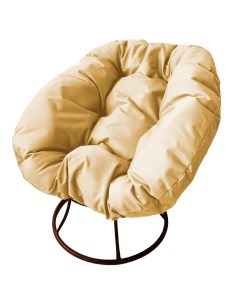 Кресло коричневое Пончик 12310201 бежевая подушка M-group