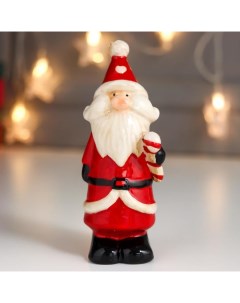 Сувенир керамика Дедушка Мороз красный кафтан с конфетой 13 7х5х5 4 см Nobrand