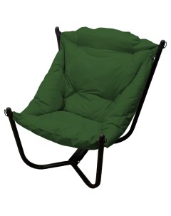 Кресло черное Чил 12360404 зеленая подушка 80х85х72см M-group