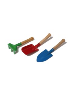 Набор садового инструмента 3 предмета грабли совок лопатка длина 20 см Greengo