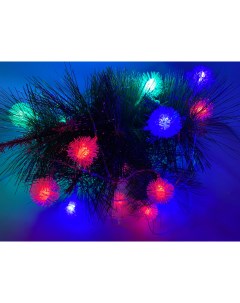 Световая гирлянда новогодняя Снежинка пушинка AZ2021 863 5 м разноцветный RGB Hobbi land