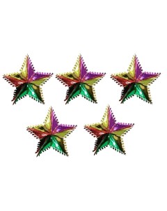 Подвесное украшение фольгированное Звезды 50 см набор 5 шт Cosy