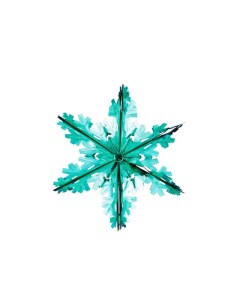 Подвесное украшение Снежинка из фольги праздник H121T 35 см зеленый Holiday classics