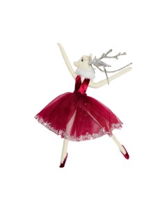 Елочная игрушка олениха балерина 11840765 RED 27 см 1 шт красный Due esse christmas