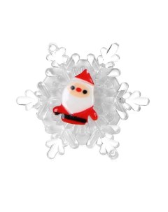 Елочная игрушка дед мороз на снежинке 501 039 5 5 см 1 шт красный Neon-night