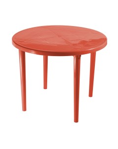 Стол для дачи обеденный 217531 90х90х73 см красный Стандарт пластик