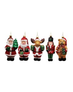 Елочная игрушка Дед мороз солдат снеговик рождественский сувенир 1 шт красный Home club