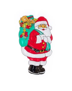 Световое панно Дед Мороз с мешком подарков без светового элемента Snowmen