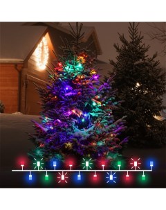 Световая гирлянда новогодняя Нить 400 101 10 м разноцветный RGB Eurosvet
