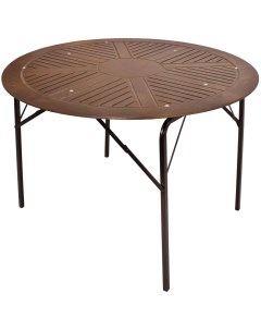 Стол для дачи обеденный Бистро круглый коричневый 115х115х79 см Комплект агро