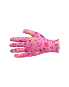 Перчатки садовые с нитрилом розовые Beorol