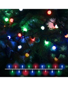 Световая гирлянда новогодняя Нить 400 104 20 м разноцветный RGB Eurosvet