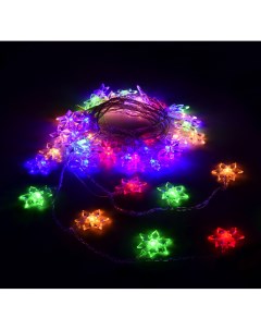 Световая гирлянда новогодняя Цветочки 55084 5 м разноцветный RGB Vegas