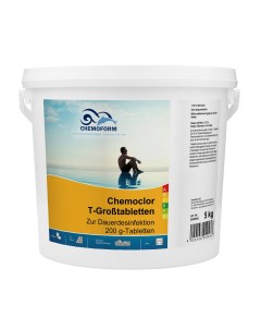 Дезинфицирующее средство для бассейна Кемохлор Т таблетки по 200 г 5 кг Chemoform