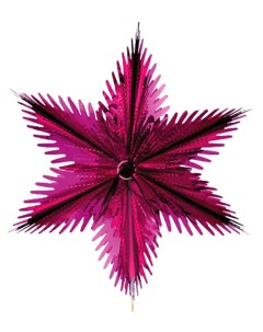 Подвесное украшение Звезда из фольги полярная H241001M 60 см розовый Holiday classics