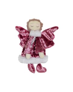 Елочная игрушка бархатный ангелочек сонья 11840745 03 1 шт розовый Due esse christmas