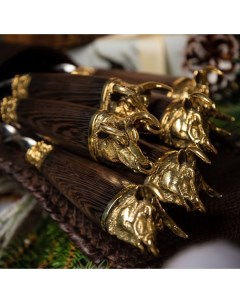 Набор шампуров Бык в кожаном чехле с мангалом Город подарков
