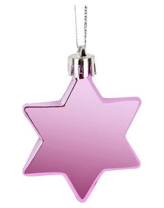 Елочная игрушка Розовая звезда N6380632 6 см 1 шт Monte christmas