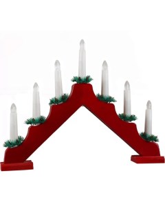 Новогодний светильник Горка рождественская красная 4357283 белый теплый Luazon lighting