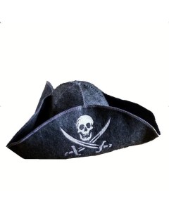 Шапка для бани Пиратская треуголка Z072603699 onesize черный Nobrand