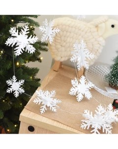 Подвесное украшение Рождественские снежинки ЮВ_А1 86 80196 С1 1 БЕЛ БЕЛ 300 см белый Cosy