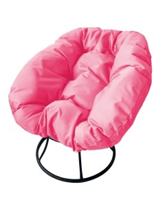 Кресло чёрное Пончик 12310408 розовая подушка M-group
