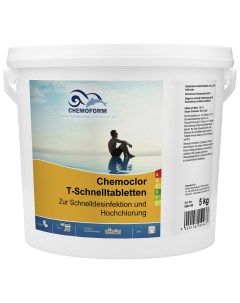 Дезинфицирующее средство для бассейна 0504105 Кемохлор Т 5 кг Chemoform