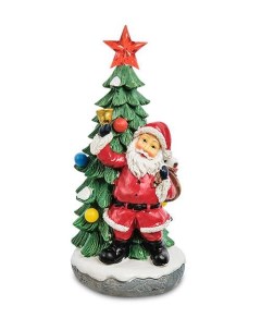 Новогодняя миниатюра Дед Мороз с подсветкой 801257 15x15x25 см Арт-ист