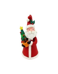 Елочная игрушка Санта с елочкой MA7606B 12 см 1 шт Crystal deco
