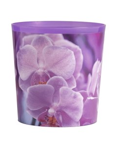 Цветочное кашпо Орхидея 1 6 л фиолетовый 1 шт Дарите счастье
