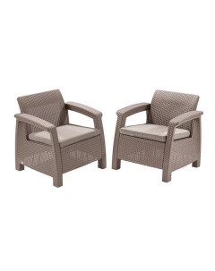Садовое кресло Corfu II Duo 17197993C beige 79х75х70 см Keter