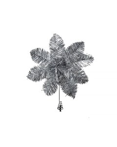 Верхушка на ель Зимний Цветок 172514 30 см серебристый Kaemingk