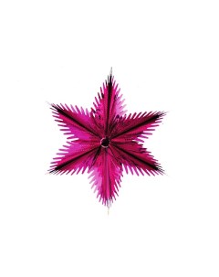 Подвесное украшение Звезда из фольги резная H121201M 30 см розовый Holiday classics