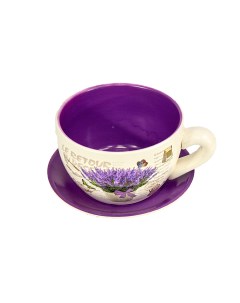 Цветочный горшок Чашка с блюдцем MC 1904031 3 2 2 л фиолетовый 1 шт Flatel