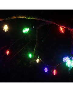 Ретро гирлянда уличная с большими LED лампочками GH0012 5 м разноцветная Baziator