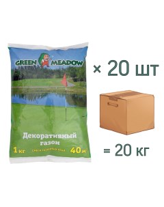 Семена газона ДЕКОРАТИВНЫЙ СОЛНЕЧНЫЙ 1 кг х 20 шт 20 кг Green meadow
