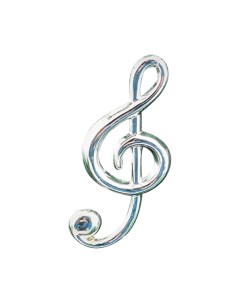 Елочная игрушка Ключ скрипичный 103082 12 5 см 1 шт серебристый Волшебная страна