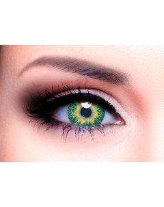 Цветные контактные линзы Офтальмикс 3 Т 2 шт PWR 10 00 R 8 6 Green Butterfly