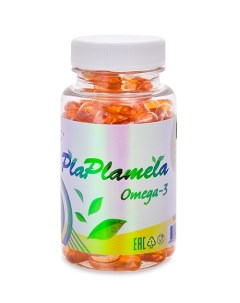 PlaPlamela Омега 3 на основе растительного сырья капсулы 90 500 мг MED 77 02 113 851337 Сашера-мед