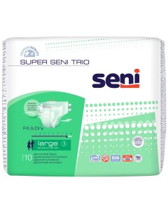 Подгузники для взрослых Super trio large 10 шт Seni