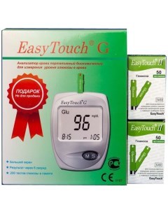 Тест полоски на глюкозу EasyTouch 2 х 50 шт подарок Глюкометр EasyTouch G Bioptik