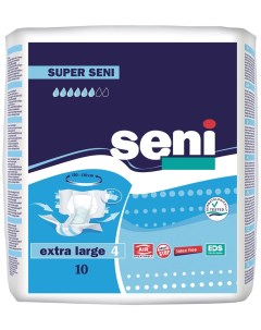 Подгузники для взрослых Super Extra Large 10 шт XL10 JA1 Seni
